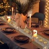 Tudomro 12 Pcs Burlap Table Runner with LED String Lights