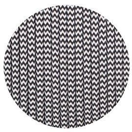 5/10M 2 Core Cord Color Vintage Round Braided Fabric Light Cable Electric Wire (Black & White, 5M)