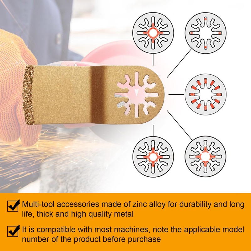 Multitool Saw Blades in 4 Shapes for Oscillation Tool Opening
