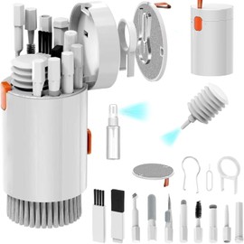Limpiador de Teclado,20 en 1 Kit de Limpieza Portátil, Limpiador de Teclado/Laptop, Cepillo de Limpieza de Teclado Multifuncional para la Limpieza de cámaras Digitales, Kit de Limpieza (20 en 1)