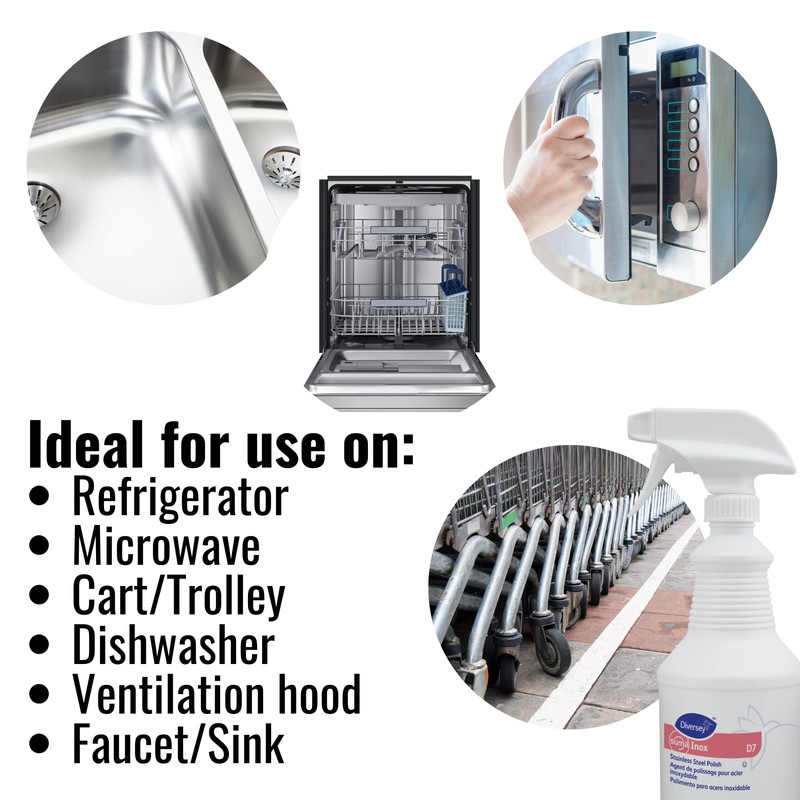 Diversey 94368259 SUMA INOX Stainless Steel Polish, Cleans Appliances, Brass,