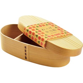 Magewappa Bento Box, Slim, 16.9 fl oz (500 ml), 7.5 x 3.1 x 3.1 x 2.0 inches (19 x 8 x 5 cm), With Dividers, For Those Who Want To Enjoy Wappa At A Reason, Delicious Even When Cool, No Paint Inside, Urethane Coating Envelle Helk (R)