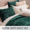 RECYCO Luxury Velvet Quilt King Size, Ultra Soft Velvet Bedding