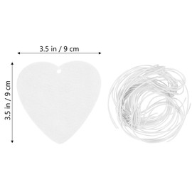 NUOBESTY Sublimation Air Freshener Blanks - 1 Set Car Scented Hanging Sheets Heart Shaped DIY Sublimation Air Freshener with 5 Elastic Strap for Home Car Decoration