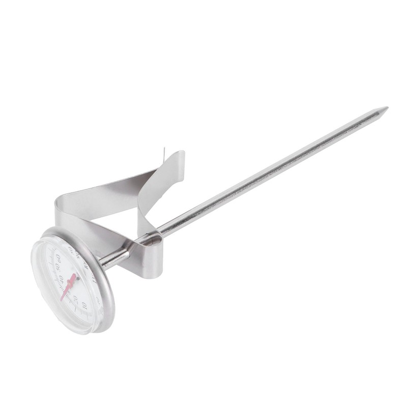 Coffee Thermometer Milk Frothing Dial Pointer Temperature Meter with Hook