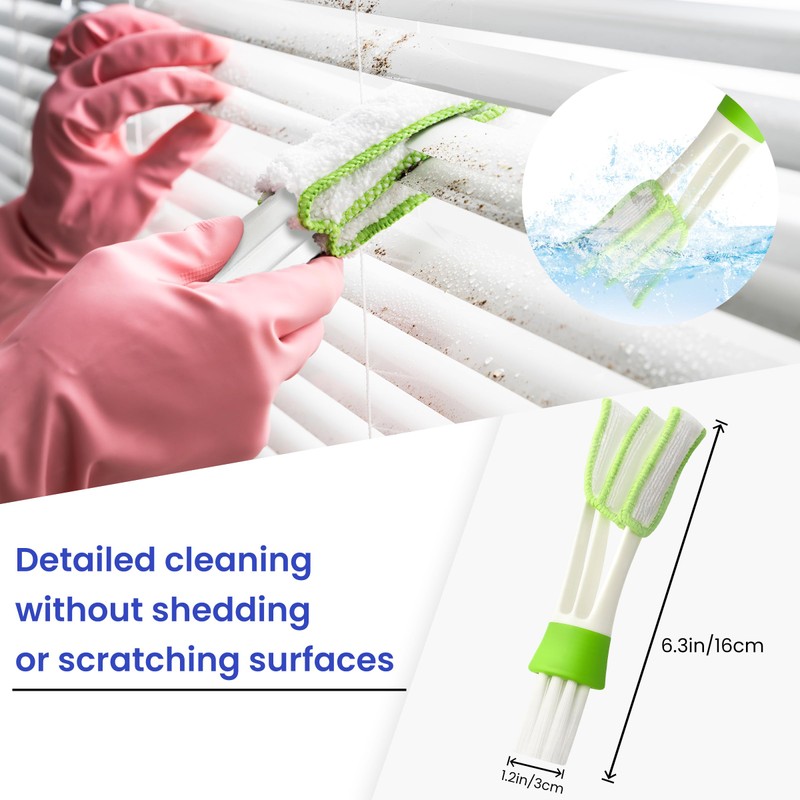 Blind Cleaner Duster Tool - 4 Pcs 7 Fingers Anti-Shedding