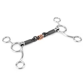 Yosoo Health Gear Cadena de Boca de Caballo, Broca para Masticar Caballos de Acero Inoxidable, Broca para Masticar Caballos con Boca, Broca Rígida Enrollada, Herramienta de Entrenamiento de Boca