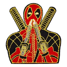 Deadpool Double Smoking Guns 2.75" Tall Embroidered Patch