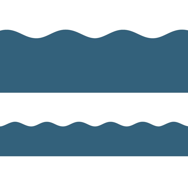 Fancy Land Slate Blue Bulletin Board Border Scalloped Border Trim