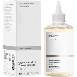 Ordinary Glycolic Acid Toning Solution, 8 Fl Oz Glycolic Acid 7% Toner Gently Exfoliates, Smooths Skin Texture, Improvement Visible Clarity & Also Addressing Uneven Tone, Reveal Radiant Skin