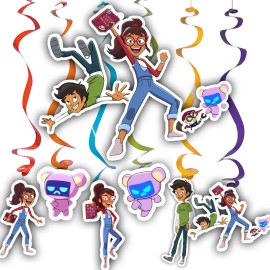 DCBY Haileys On It birthday party supplies favor centerpiece decoration event theme - Hanging Swirls 6pc