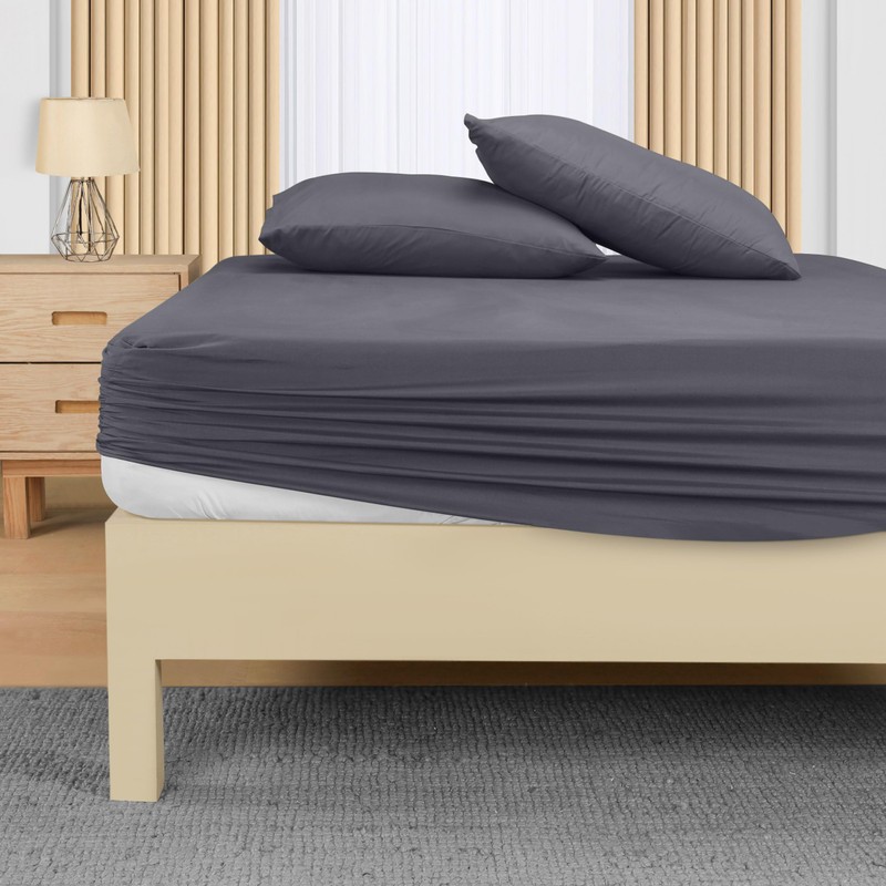 Utopia Bedding King Fitted Sheet with 2 Pillow Cases (50x75cm),