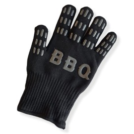 Antevia - Anti-Heat and Non-Slip Barbecue Glove | EN407 and EN388 Certified | Universal Size | BBQ Oven | Colours: Black and Grey (BBQ Glove)