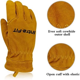 Intra-FIT Wildland Firefighting Gloves, NFPA Professional Firefighter Gloves, Cowhide Leather, Heat & Flame Resistant (Medium, A Pair)