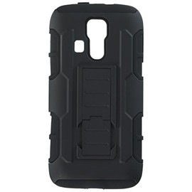 Asmyna Faceplate - Carcasa rígida de plástico para Kyocera Hydro Icon C6730, Negro/Negro