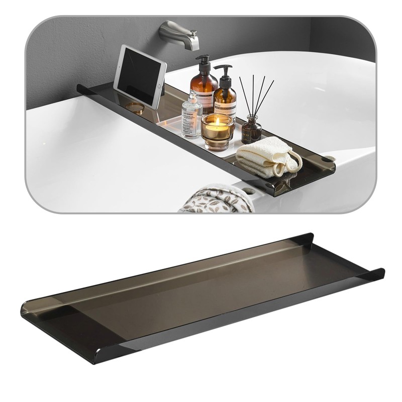 Acrylic Bathtub Tray, Black Transparent Acrylic Bathtub Tray, Suitable for