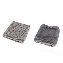 ccHuDE Winter Neck Warmer Knitted Fuzzy Circle Scarf Thermal Snood Scarf Cold Weather Neck Cover Gaiter Face Mask White