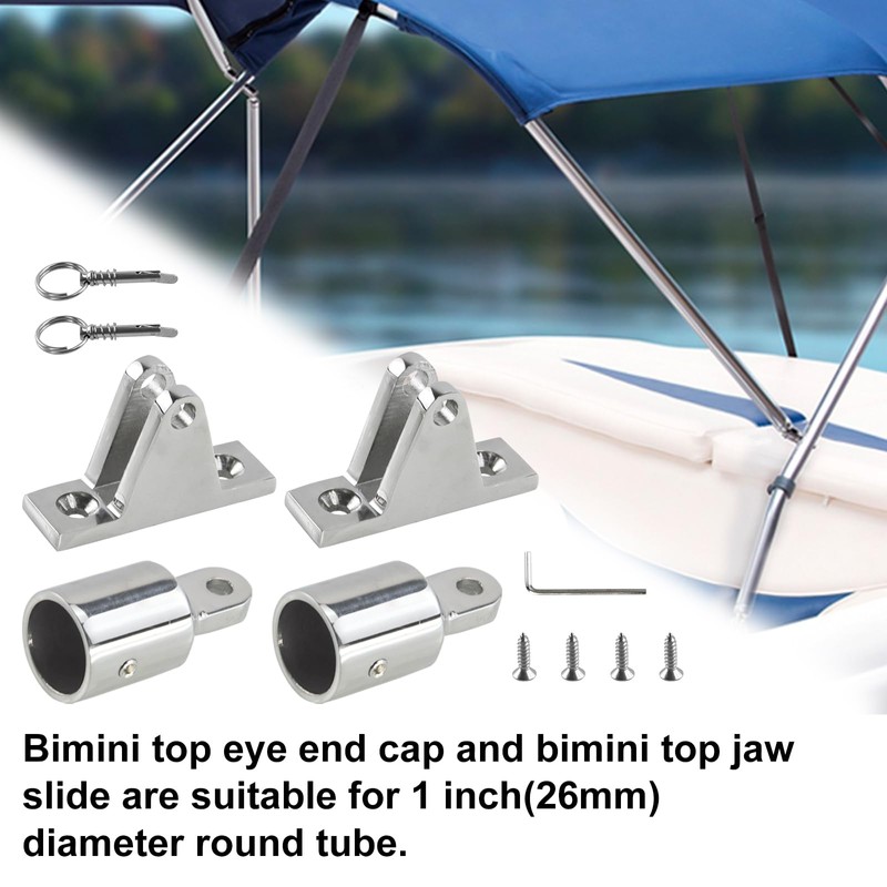 CWaveRow Bimini Top Hardware Kit, Deck Hinge with Quick Release
