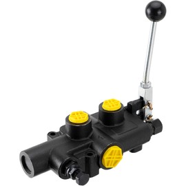 Racewill 1 Spool 25GPM Hydraulic Log Splitter Directional Control Valve, 3625 PSI (1/2" Work Ports) Hydraulic Loader Valve for Loaders, Small Tractors