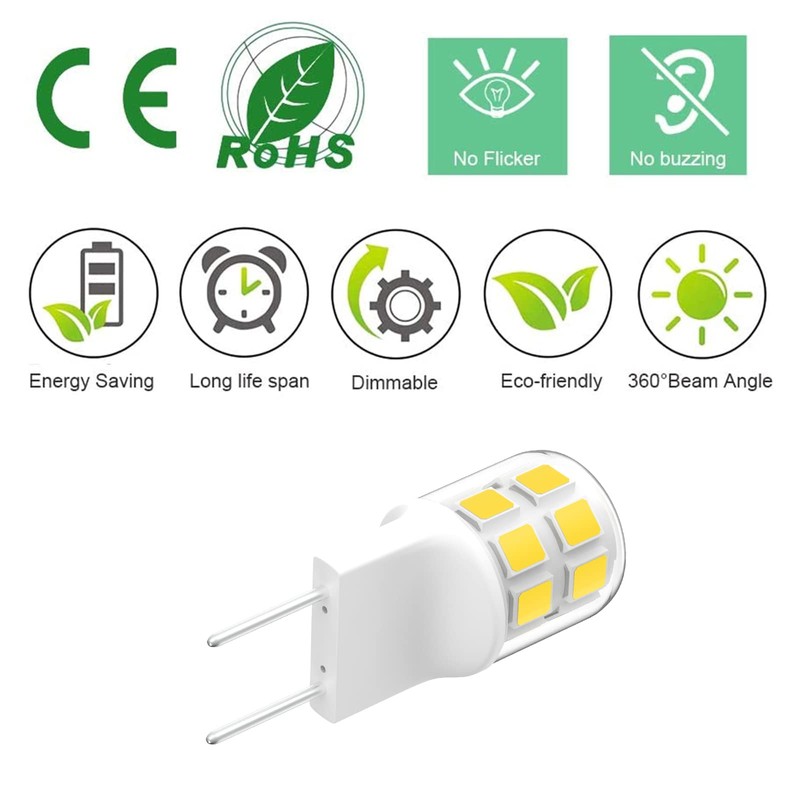 TAIYALOO G8 LED Bulb Dimmable, 20W-25W T4 JCD Halogen Equivalent,