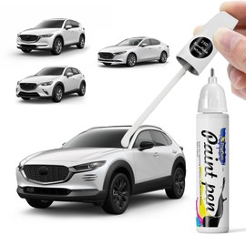 XTryfun 25D Snowflake White Touch Up Paint Compatible with Mazda, DIY Car Paint Scratch Repair, Quick & Easy Fix Automotive Scratch Repair for CX-5/CX-30/CX-9/Mazda3/Mazda6/MX-5