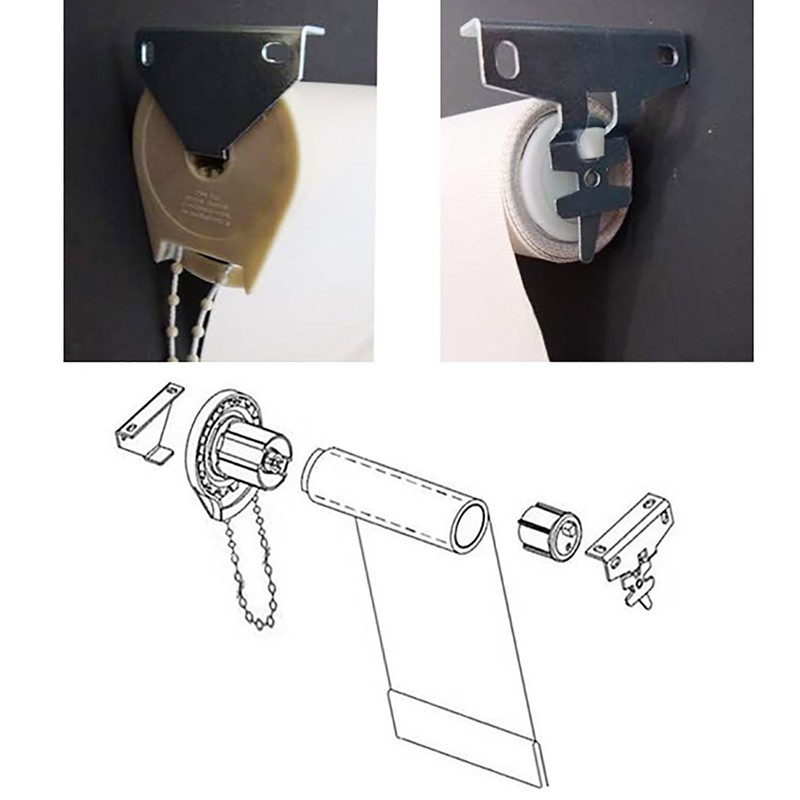 ZZLZX R 16 Roller Shade Bracket 1 Pair White Roller