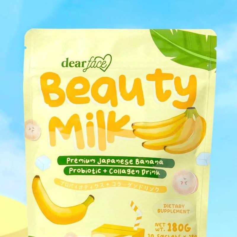 Dear Face Beauty Milk Japanese Banana Drink (10 x 18g