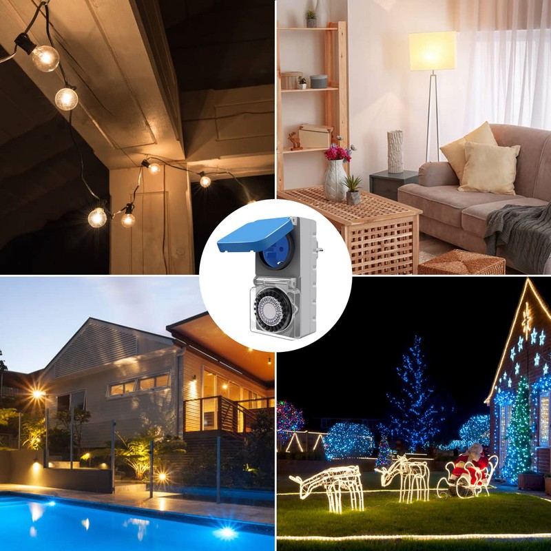 EXTRASTAR Digital Timer Socket with 10 Configurable Programmes, Plug-In Timer