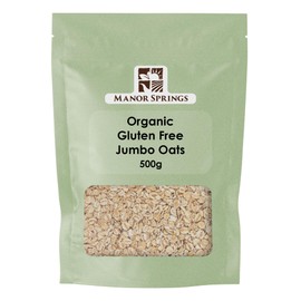 Gluten Free Organic Jumbo Oats 500g by Manor Springs