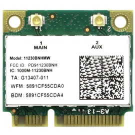 HighZer0 Electronics Wireless-N 1030 Media tarjeta de red Mini PCIe | 300 Mbps con soporte Bluetooth | Pieza de repuesto HMC WLAN 1230BNH Tarjeta Wi-Fi 11230BNHMW