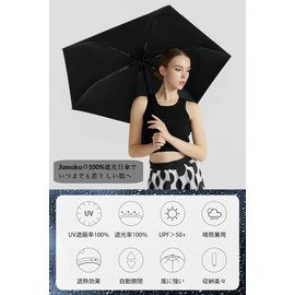 Parasol, Ultra Lightweight, 7.0 oz (227 g), One-touch Automatic Open/Close, Folding Umbrella, [Dermatologist Supervised by International Inspection Organizations, UPF 50+ Certified] Fully Light