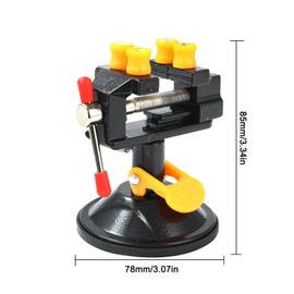 Mini Bench Vise with Rubber Suction Base, Table Vise Clamp Easy Turning 360 Degree Suction Bench Vice for Jewelry, Crafts, Model Building, Homework-Bench