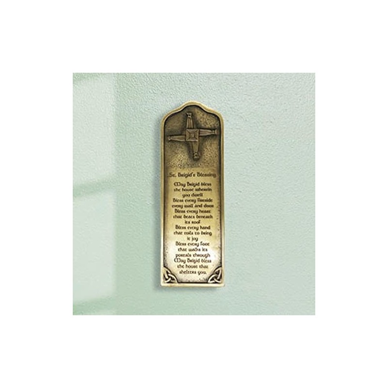 Royal Tara St Brigid's Bronze Blessing and Cross Wall Hanging