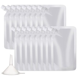 OHMAXHO Plastic Flasks for Liquor Hidden,Drink Pouches for Adults Alcohol,Reusable Juice Pouches,Rum Runners for Cruise Leak-Proof Set,Concealable Booze Bags for Travel(8OZ-16PCS)