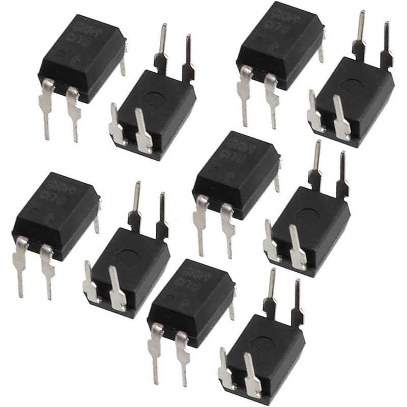 80pcs Optocoupler PC817, 2.54mm Spacing 4 Pins for DIY DIP-4,