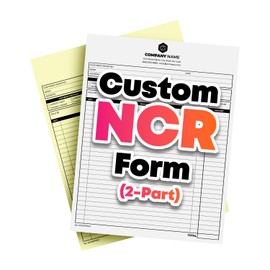 Custom Print 8.5" x 11" Carbonless NCR Forms for Printing Business and Company Invoices, Receipts, Work Orders, Sales Orders, Purchase Orders, Estimates and Quotes - Loose Sheets (2-Part, 250)