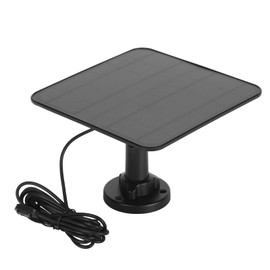 Solar Panel for Security Camera, 12W 6V Portable Solar Charger with IP65 Waterproof for Pro 3 Pro 4 Pro 5S Ultra Ultra 2 Go 2 (BLACK)