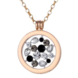 Morella Women’s Stainless Steel Gold Necklace (70 cm) with Pendant and Coin (33 mm) in Jewellery Bag, Stainless Steel