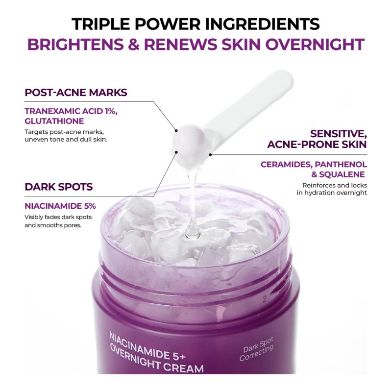 Jumiso Niacinamide Overnight Cream 50ml Reduce Manchas Todo Tipo Piel