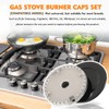 HUAREW Gas Stove Burner Caps Set, Cooker Hat Set Suitable
