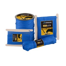 FISHLUND 4 mm Paracord 550 Nylon 7 Strands Parachute Cord Type III for Survival, Camping, Outdoor - Blue - 15 m