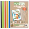 eco-eco A4 50% Recycled Bag 5 Easy Slide Files, Coloured