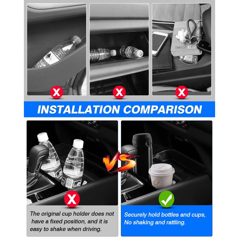 Autorder Center Console Cup Holder Insert for 2023 2024 2025