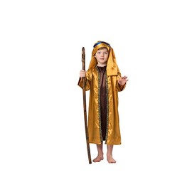 Dress Up America Saint Costume for Kids - Boys Shepherd Outfit- Brown and Gold Biblical Dress Up for Kids