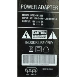 External MOLEX Power Supply - US SELLER - 12V DC 5V DC 4-Pin Adapter - NEW!
