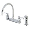 Kingston Brass FB791DPLSP Paris 8" Centerset Kitchen Faucet, Polished Chrome