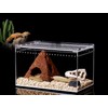 COZENTA Reptile Cage Shelter Acrylic Lizard Snake Scorpion Breeding Box
