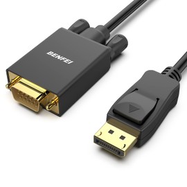BENFEI DisplayPort to VGA 10 Feet Cable, Uni-Directional DP DisplayPort Computer to VGA Monitor Cable Male to Male Gold-Plated Cord Compatible with Lenovo, Dell, HP, ASUS and Other Brand