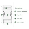 Ganzoo Metal Snap Fastener Alumaxx, Set of 4 Pieces 3/4"/