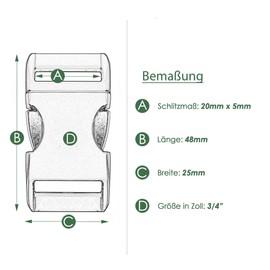Ganzoo Metal Snap Fastener Alumaxx, Set of 4 Pieces 3/4"/ Clip Closure